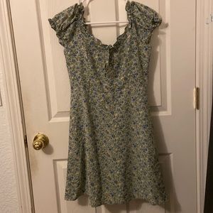Floral Green Mini Dress Size Large